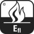 reaction to fire ranging from class F (lowest class) to class A (n.a. to carpets; class B is the highest possible class for carpet) reaction to fire: E fl